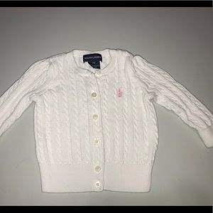 Baby girl Ralph Lauren cable knit sweater 9 months